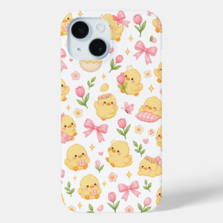 Coque Pour iPhone 15 Douce Fille & Jardin de Fleurs
