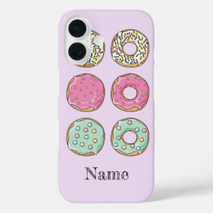 Coques iPhone 16 Doughnut avec ton nom