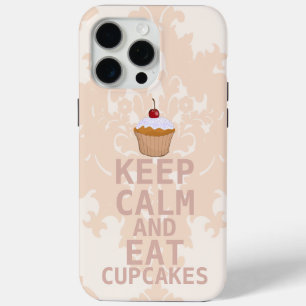 Coque iPhone 15 Pro Max Doux Peacht Damask GARDER CALME ET Manger Cupcakes