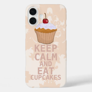 Coques iPhone 16 Plus Doux Peacht Damask GARDER CALME ET Manger Cupcakes