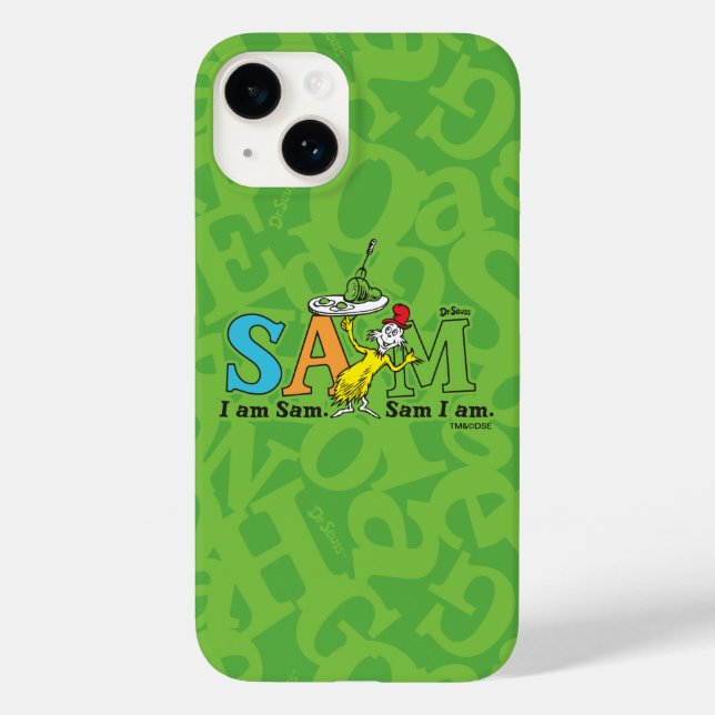 Coques Case-Mate iPhone Dr Seuss | Je Suis Sam. Je Suis Sam. (Verso)