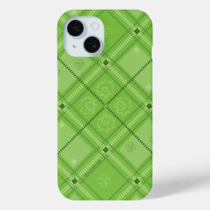 Coque Pour iPhone 15 Dr. Seuss Motif carreaux Saint-Patrick