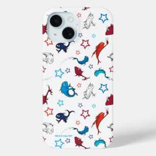 Coque Pour iPhone 15 Dr. Seuss Un Poisson Deux Poissons Motif Étoilé