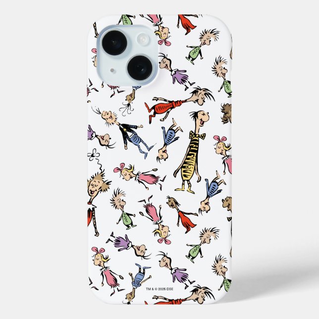 Coques Case-Mate iPhone Dr. Seuss Whoville Characters Festive Pattern (Verso)