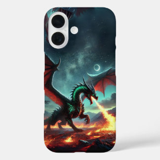 Coques iPhone 16 Dragon avec conception de feu