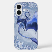 Dragon Bleu d'hiver Imaginaire Nature Art