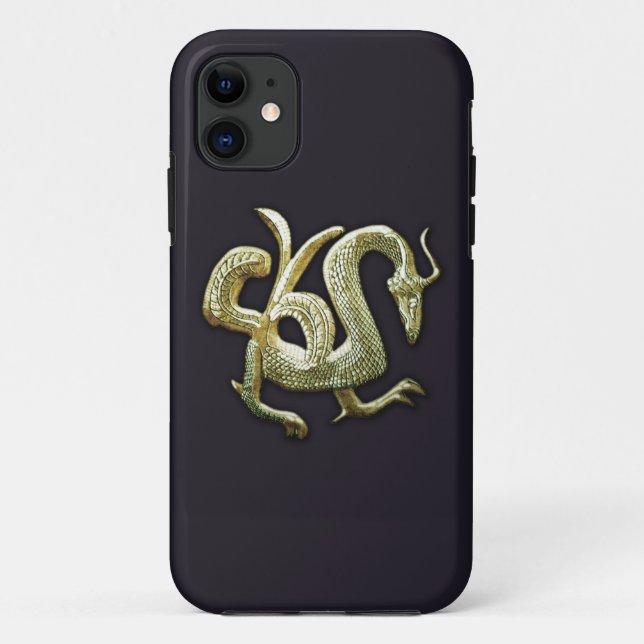 Coques Case-Mate iPhone Dragon chinois de bronze antique (Dos)