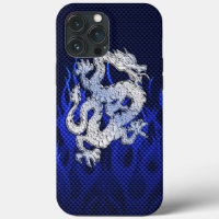 Dragon dans Chrome comme bleu Carbon Fiber Styles