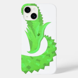 Coque Pour iPhone 14 Dragon de coeur vert citron blanc