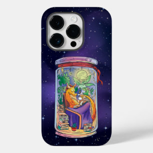 COQUE POUR iPhone 14 PRO DRAGON DE DESSIN COSY LIVRE À L'INTÉRIEUR D'UN JAR