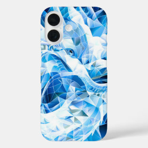 Coques iPhone 16 Dragon de Mosaïque Ciel Bleu