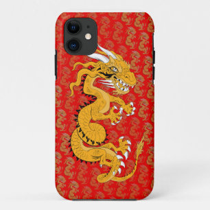 Etui iPhone Case-Mate Dragon d'or en rouge