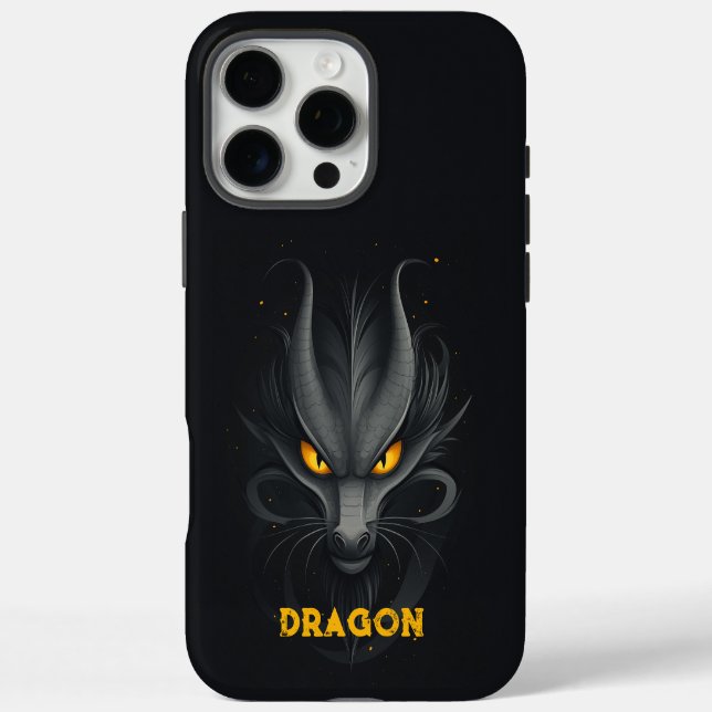 Coques Case-Mate iPhone Dragon noir en colère (Verso)