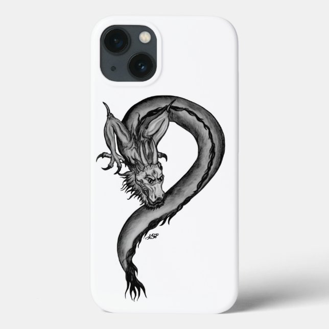 Coques Case-Mate iPhone Dragon noir et blanc (Verso)