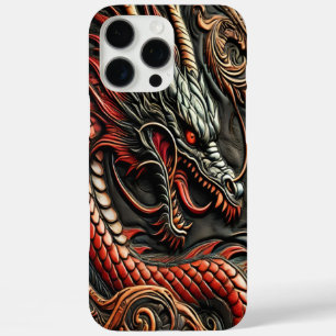 Coques iPhone 16 Pro Max Dragon Rouge Dramatique Gras