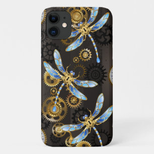 Case-Mate iPhone Case Dragonflies de Steampunk sur arrière - plan rayé b