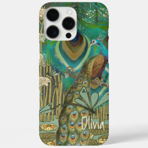 Coques iPhone 16 Pro Max Dragonflies Peacock vintages et Lilypads