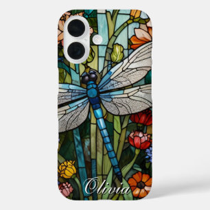 Coques iPhone 16 Dragonfly art boho floral botanique