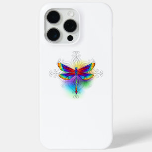 Coque iPhone 15 Pro Max Dragonfly en arc-en-ciel