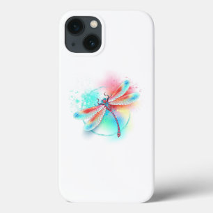 Case-Mate iPhone Case Dragonfly rouge sur l'arrière - plan aquarelle