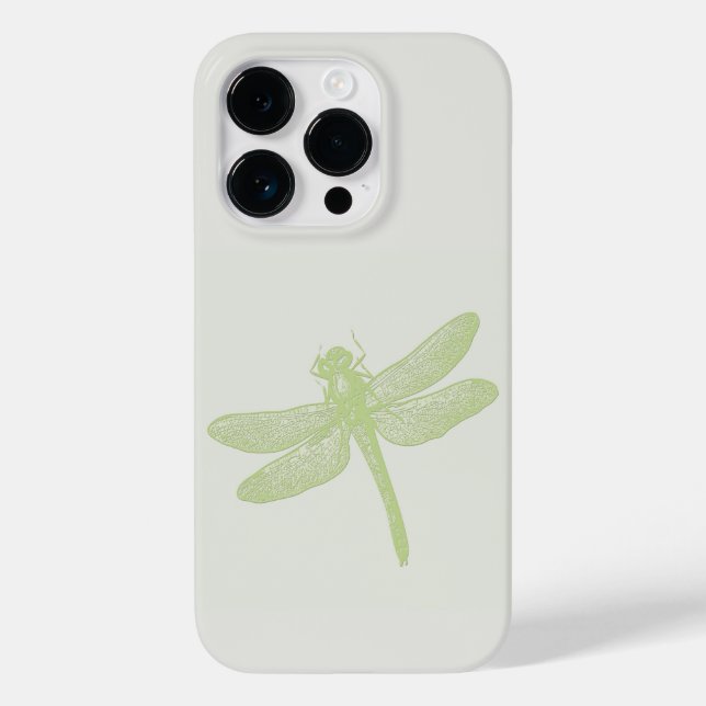 Coques Case-Mate iPhone Dragonfly verte simple (Verso)