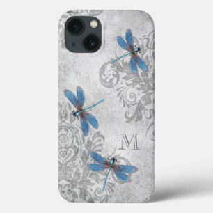Case-Mate iPhone Case Dragonlies vintages Grunge Damask avec Monogramme