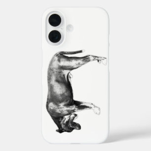 Coques iPhone 16 Drame minimal - Silhouette à mâchoires ouvertes