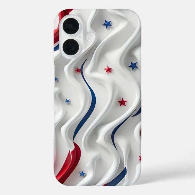 Coques Case-Mate iPhone Drapeau 3D américain (Verso)