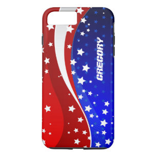 Coques Pour iPhone Drapeau Abstrait américain monogramme