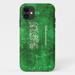 Coques Pour iPhone Drapeau âgé et rayé de cru de l'Arabie Saoudite