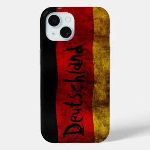 Coque Pour iPhone 15 Drapeau allemand - Vintage