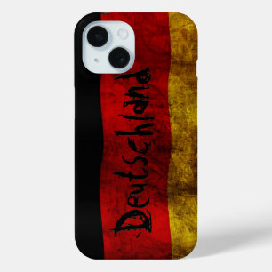 Coque Pour iPhone 15 Drapeau allemand - Vintage