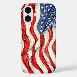 Coques iPhone 16 Drapeau américain