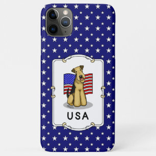 Case-Mate iPhone Case Drapeau américain Airedale Terrier Dog - mignonne
