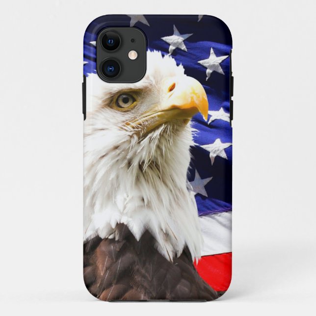 Coques Case-Mate iPhone Drapeau américain avec aigle (Dos)