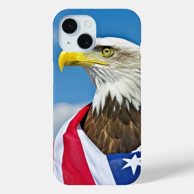 Coques Case-Mate iPhone Drapeau Américain Avec Aigle Bald (Verso)