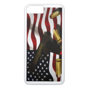 Coques Pour iPhone Drapeau américain avec le pistolet