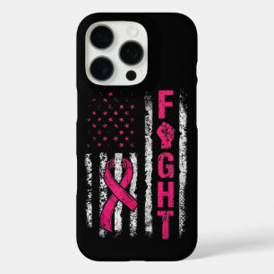 Coques iPhone 16 Pro Drapeau américain de sensibilisation au cancer du