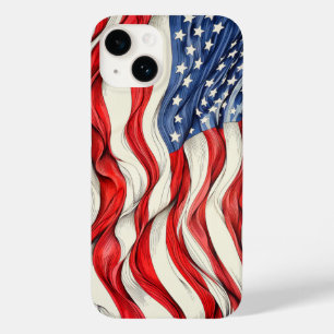 Coque Pour iPhone 14 Drapeau américain des États-Unis
