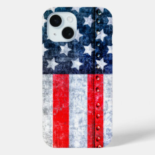 Coque Pour iPhone 15 Drapeau américain des États-Unis