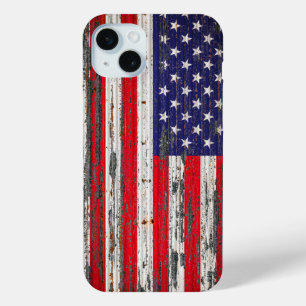 Coque iPhone 15 Mini Drapeau américain des États-Unis
