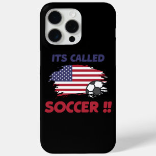 Coque iPhone 15 Pro Max Drapeau américain drôle ça s'appelle FOOTBALL pas