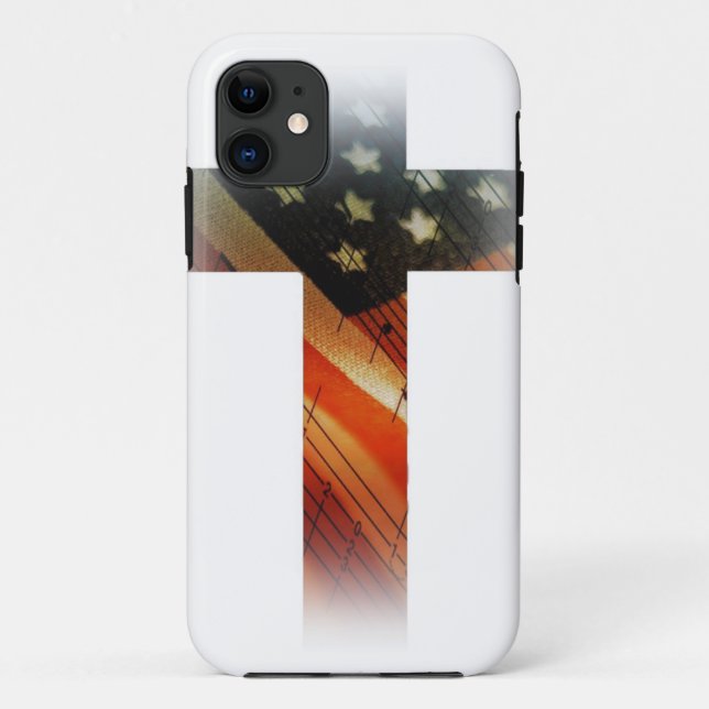 Coques Case-Mate iPhone Drapeau américain en croix (Dos)