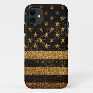 Coque Case-Mate Pour iPhone Drapeau américain en cuir Vintage #8