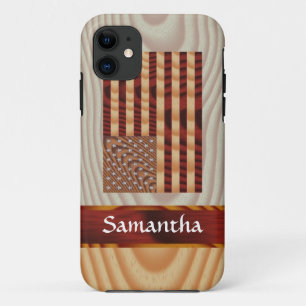 Coque Case-Mate Pour iPhone Drapeau américain Faux wood