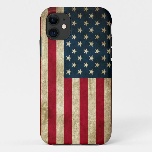 Coques Case-Mate iPhone Drapeau américain grunge (Dos)