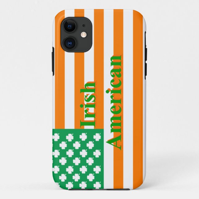 Coques Case-Mate iPhone Drapeau américain irlandais (Dos)