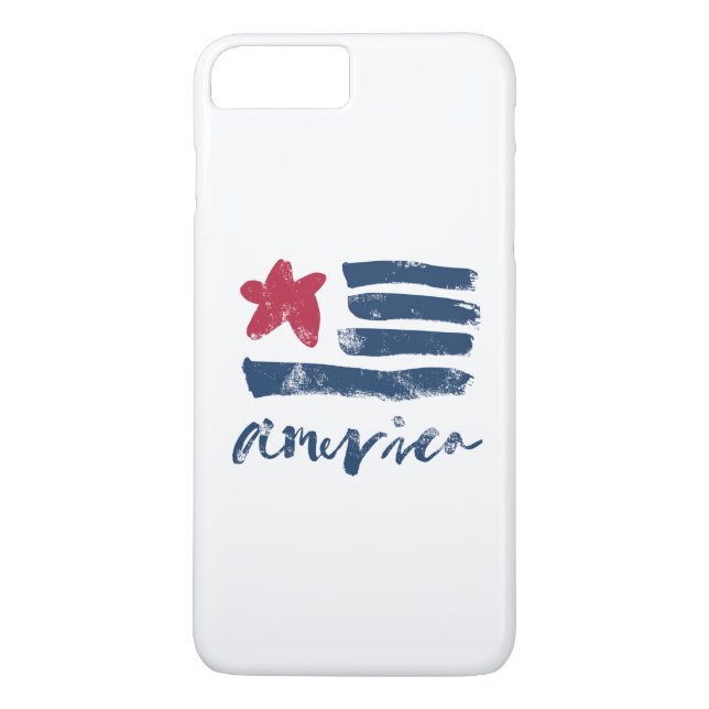 Coques Case-Mate iPhone Drapeau américain Paintstrokes (Dos)
