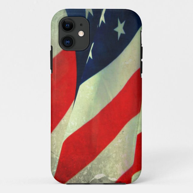 Coques Case-Mate iPhone Drapeau américain patriotique Apple iPhone 11 Toug (Dos)
