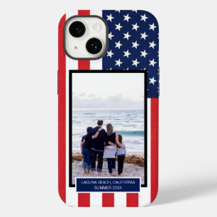 Coque Pour iPhone 14 Drapeau américain patriotique étoiles et rayures